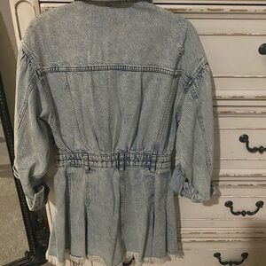 Free People Womens Chain of Command Denim Dress